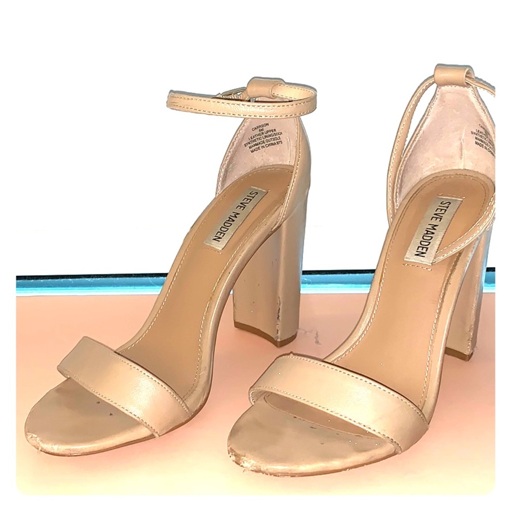 Steve Madden nude strapped heel HALF OFF